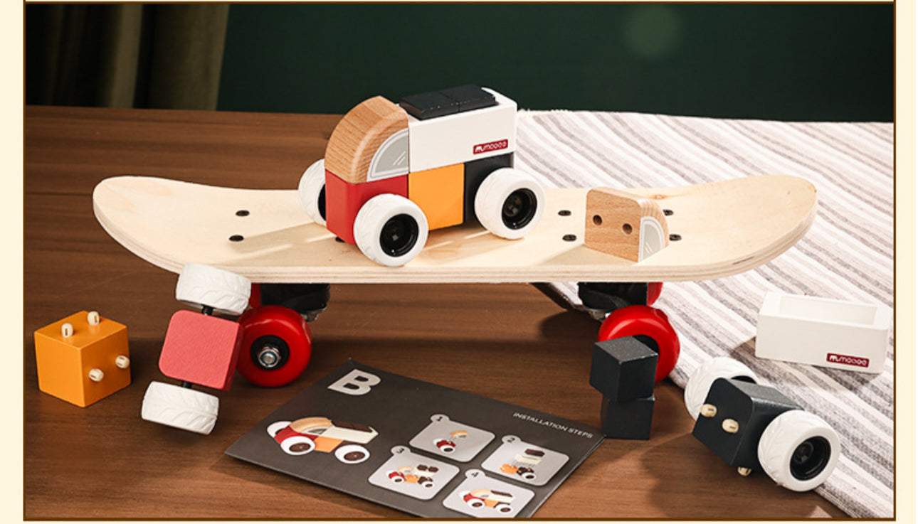 Building block toy car