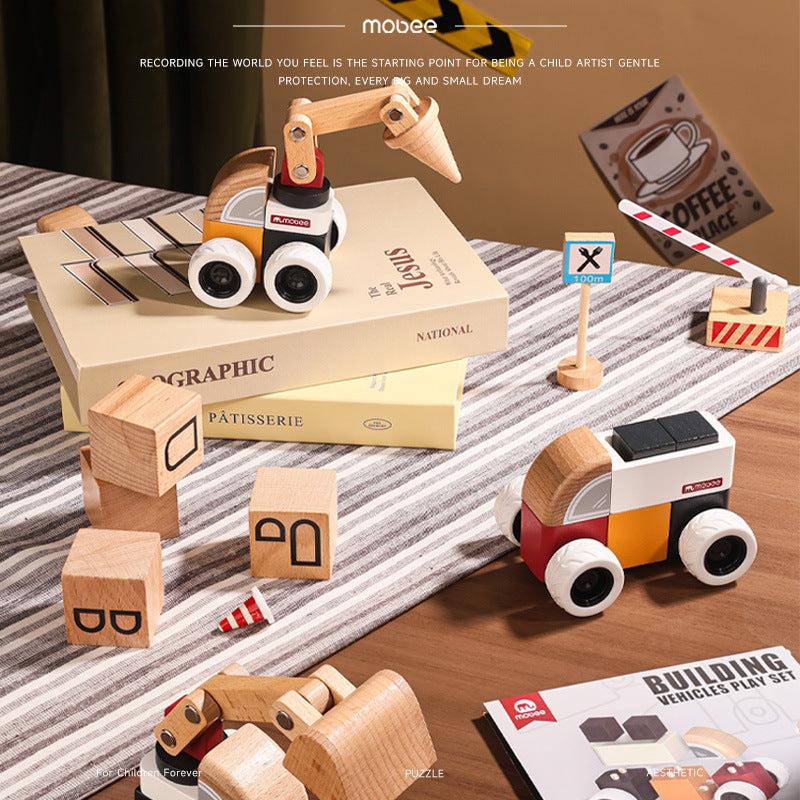 Building block toy car